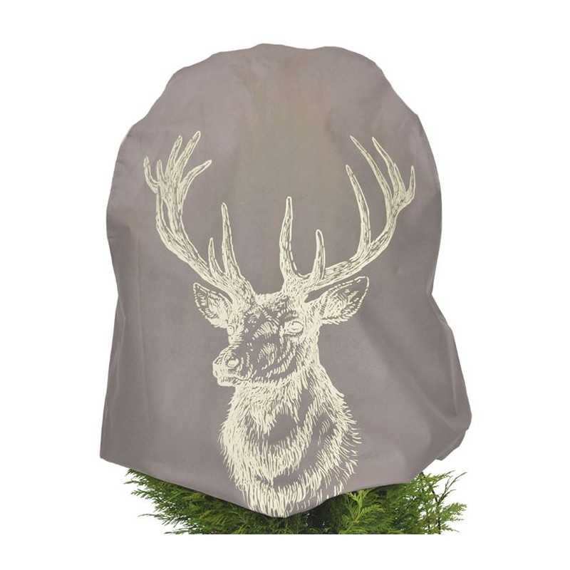 Apsauginis gaubtas iš neaustinės elnio galvos