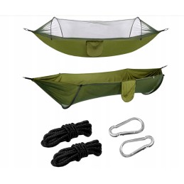 Išgyvenimo turistinis hamakas, tinklelis nuo uodų, piknikas, didelis, patogus kelionei
