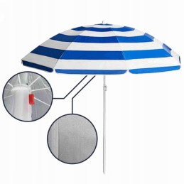 Sulankstomas sodo paplūdimio skėtis, UV filtras 50 + Captain Mike užvalkalas