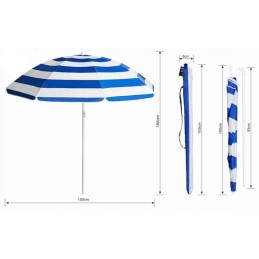 Sulankstomas sodo paplūdimio skėtis, UV filtras 50 + Captain Mike užvalkalas