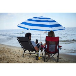 Sulankstomas sodo paplūdimio skėtis, UV filtras 50 + Captain Mike užvalkalas