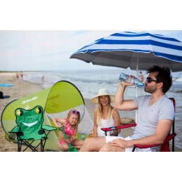 Sulankstomas sodo paplūdimio skėtis, UV filtras 50 + Captain Mike užvalkalas