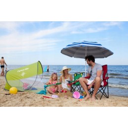 Sulankstomas sodo paplūdimio skėtis, UV filtras 50 + Captain Mike užvalkalas
