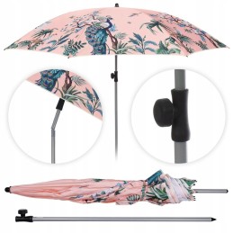 Sodo paplūdimio skėtis, reguliuojamas, spalvingas, apsauginis, neperšlampamas, 180 cm