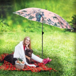 Sodo paplūdimio skėtis, reguliuojamas, spalvingas, apsauginis, neperšlampamas, 180 cm