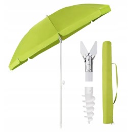 Klasikinis sodo paplūdimio skėtis, sekey green, laimas, 180 x 200 cm