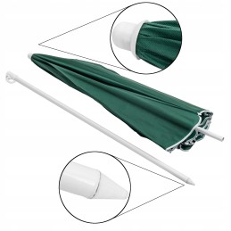 Didelis sodo paplūdimio skėtis, 240 cm, skaldytas grafitas