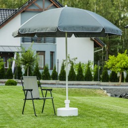 Didelis sodo paplūdimio skėtis, 240 cm, skaldytas grafitas