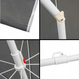 Didelis sodo paplūdimio skėtis, 240 cm, žalias, sulūžęs