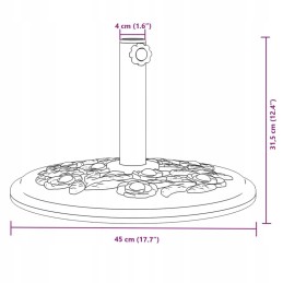 Lietussarga pamatne stabiem ø38/48mm 12kg, apaļa