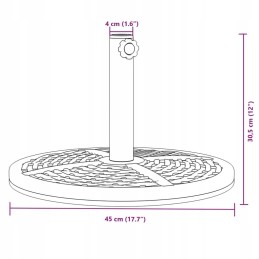 Lietussarga pamatne stabiem ø38/48mm 12kg, apaļa