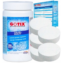 Chloras baseinams ir sūkurinėms vonioms, didelės tabletės baseinams, 200g, baseino chemikalai, 1kg