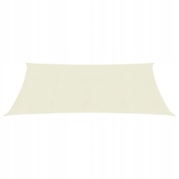 Vidaxl saulės burė 160 g m2 kreminė 2 5x3 m hdpe