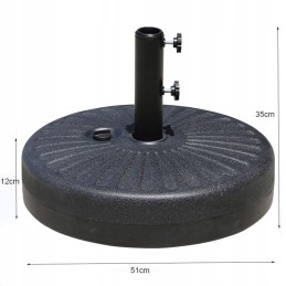 Umbrella base, umbrella weight, round base, black