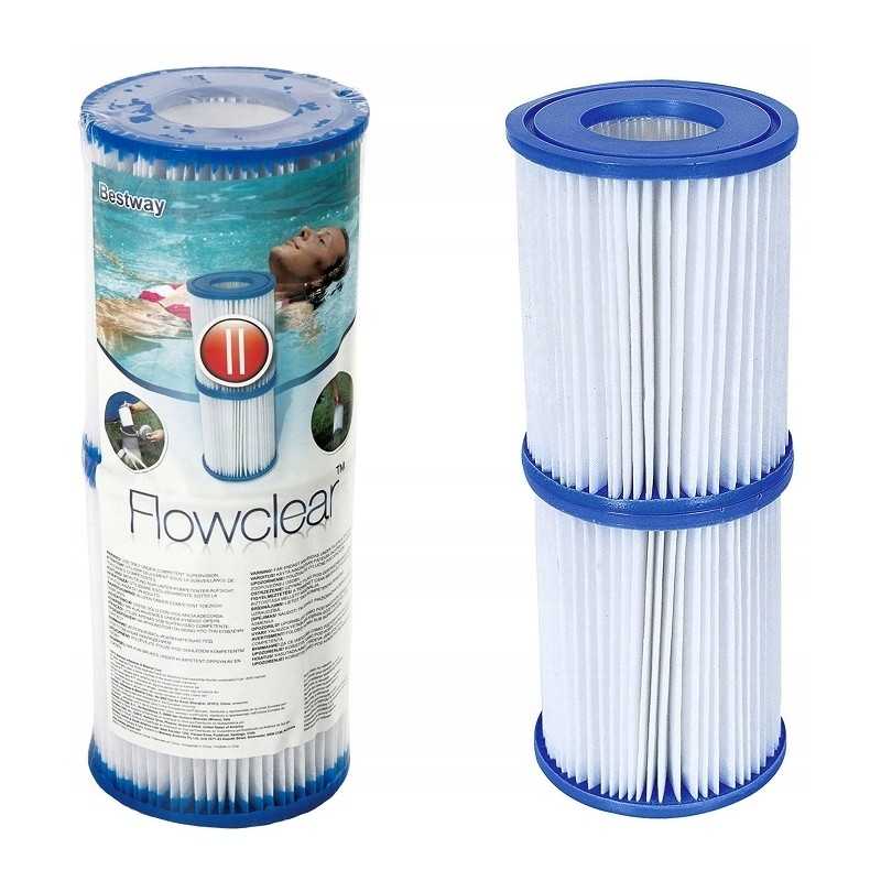 Bestway 2 vnt filtrų įdėklai II tipo siurbliui 58094