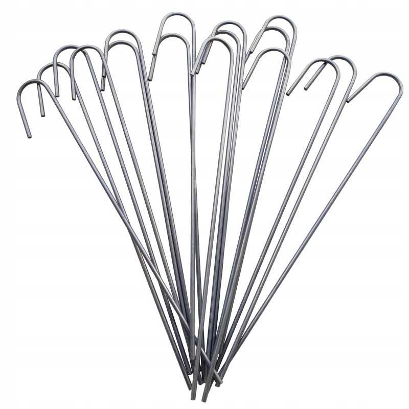 Metaliniai smeigtukai įvairių tipų agrotekstilei, agrotekstilei ir geotekstilei tvirtinti prie žemės, taip pat smeigtukai kurmių