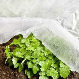 Agrotekstilės spyruoklinis dengiantis kilimėlis apsauginis dangtelis 1,1x10 m 17g baltas