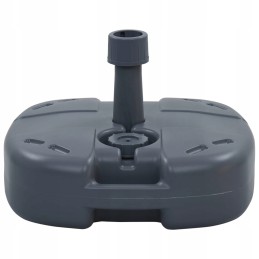 Vidaxl skėčio pagrindas pilkas vanduo, užpildytas smėliu