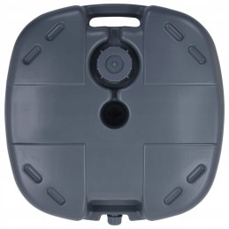 Vidaxl skėčio pagrindas pilkas vanduo, užpildytas smėliu