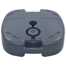 Vidaxl skėčio pagrindas pilkas vanduo, užpildytas smėliu