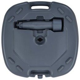 Vidaxl skėčio pagrindas pilkas vanduo, užpildytas smėliu