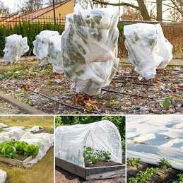 Agrotekstilės spyruoklinis dengiantis kilimėlis apsauginis dangtelis 1,1x10 m 17g baltas