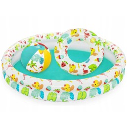 Bestway rinkinys plaukimo baseino irklavimo baseinas su kamuoliu 122cm 51124