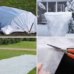 Agrotekstilės spyruoklinis dengiantis kilimėlis apsauginis dangtelis 1,1x10 m 17g baltas