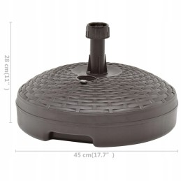 Umbrella base 20 l brown rattan with plastic