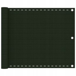 Vidaxl balkono ekranas tamsiai žalias 75x600 cm hdpe