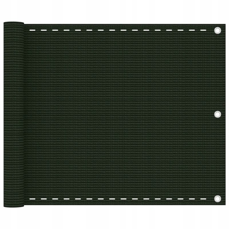 Vidaxl balkono ekranas tamsiai žalias 75x400 cm hdpe