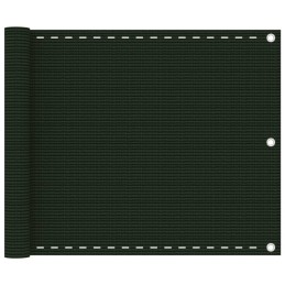 Vidaxl balkono ekranas tamsiai žalias 75x400 cm hdpe