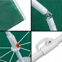 Didelis sodo paplūdimio skėtis, 240 cm, skaldytas grafitas