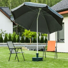 Didelis sodo paplūdimio skėtis, 240 cm, skaldytas grafitas