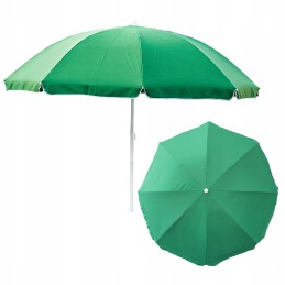 Didelis sodo paplūdimio skėtis, 240 cm, žalias, sulūžęs