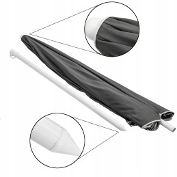 Didelis sodo paplūdimio skėtis, 240 cm, žalias, sulūžęs