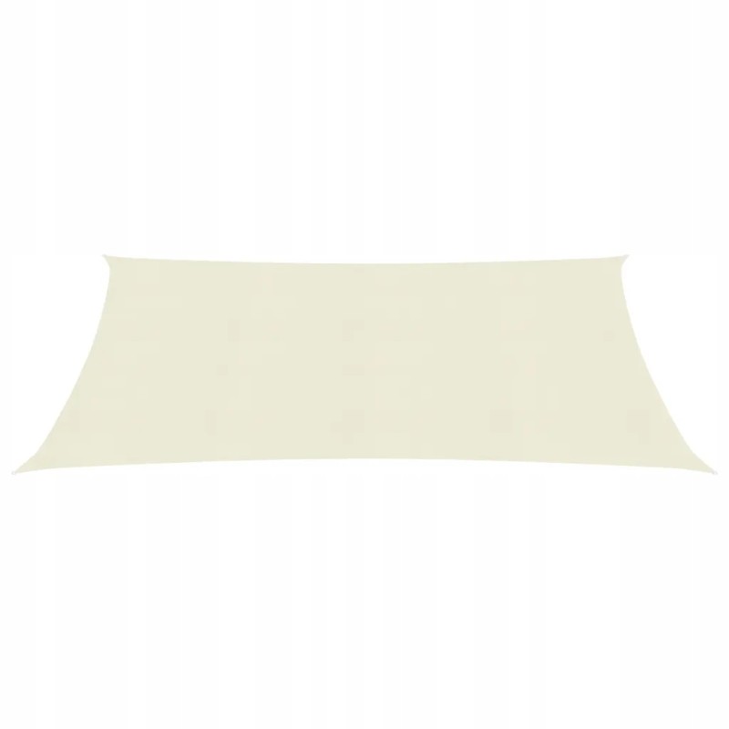 Vidaxl saulės burė 160 g m2 kreminė 2 5x3 m hdpe