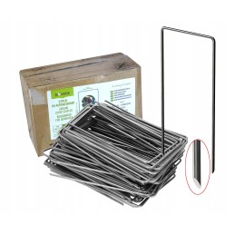 Stiprūs plieniniai smeigtukai smeigtukai 100vnt agri audinei agri tekstilei geo tekstilei