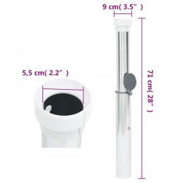 Umbrella base, in-ground, for 40-50 mm posts, silver