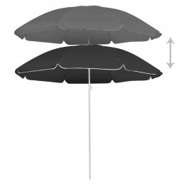 Sodo skėtis ant plieninio stulpo, antracito