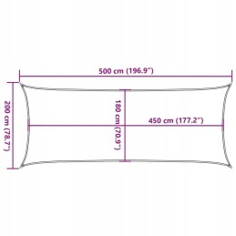 Šešėlių burė 160g/m² šviesiai pilka 2x5m HDPE