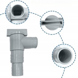 Baseino vožtuvas, čiaupas su 32 mm žarnos jungtimi, 2 dalių jungčių komplektas