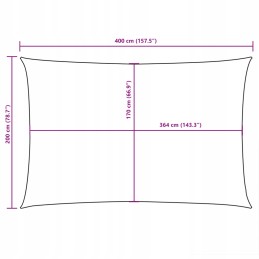 Stačiakampė sodo burė iš oksfordo audinio, 2x4 m, antracitinė