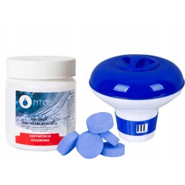0 5kg chloro tablečių rinkinys baseinams, dozatorius 20g