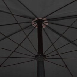 Sodo skėtis ant stulpo, 200x130 cm, antracitas