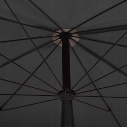 Sodo skėtis ant stulpo, 200x130 cm, antracitas