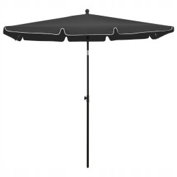Vidaxl sodo skėtis ant stulpo 210x140 cm antracito