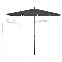 Vidaxl aia vihmavari vardal 210x140 cm antratsiit
