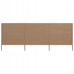 3-paneeliline tuuleklaas 400x80 cm, taupe värv