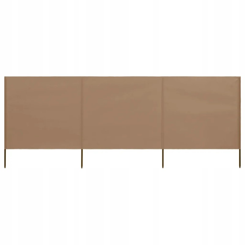 3 skydų vėjo stiklas 400x80 cm, taupe spalvos